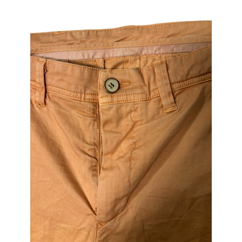 Mens Chino Shorts Burnt Orange‎ Apricot Casual Summer Twill Size 33 - Picture 3 of 5